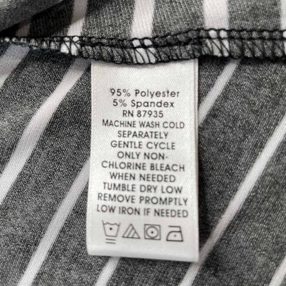 Susan Graver Liquid Knit Open Cardigan Top Women's  Sz Large Black White Stretch - Picture 14 of 16